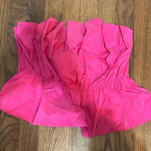 Bright Pink Ruffled Tube Top